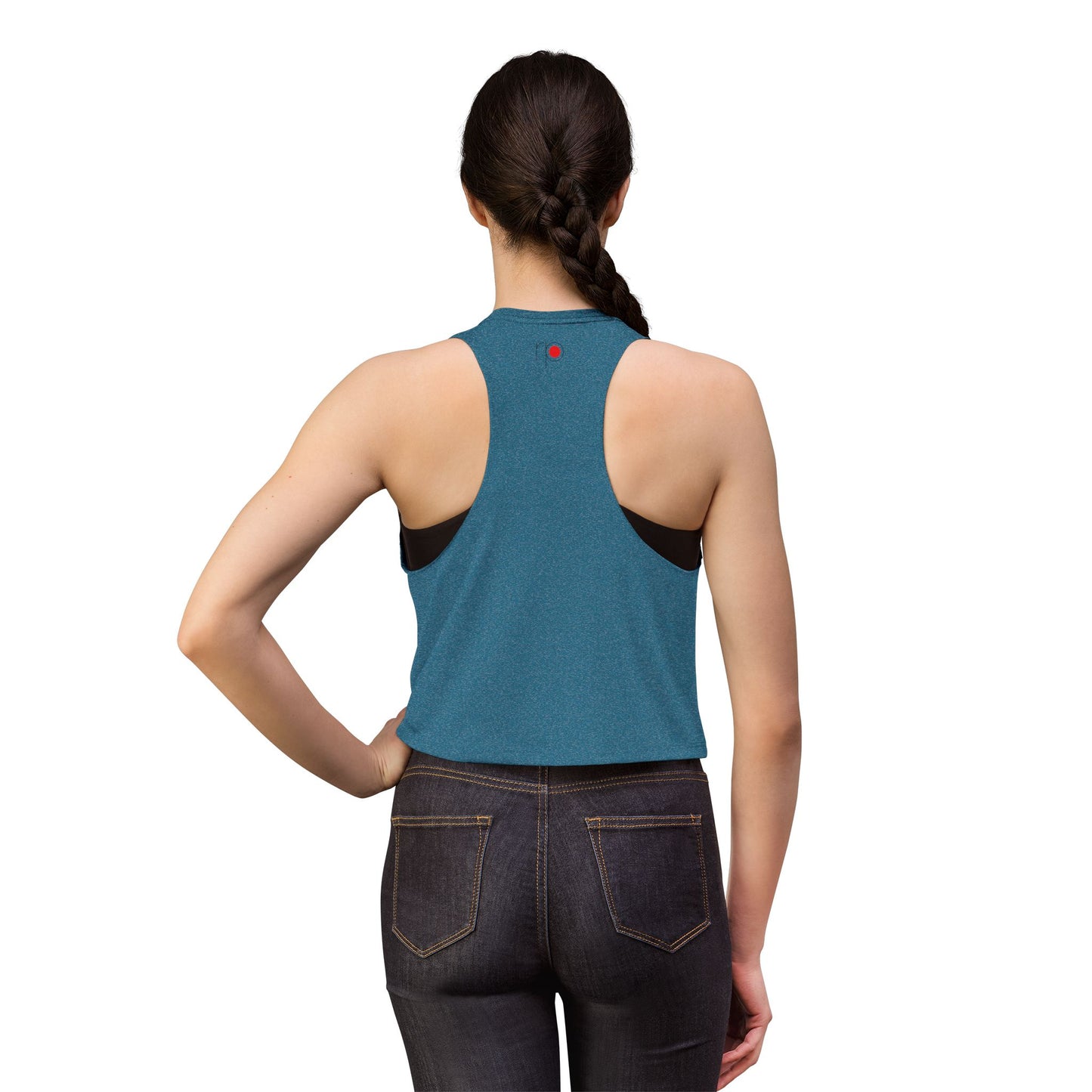 Happy Good Day Crop Top — Pink Balloon Text Graphic