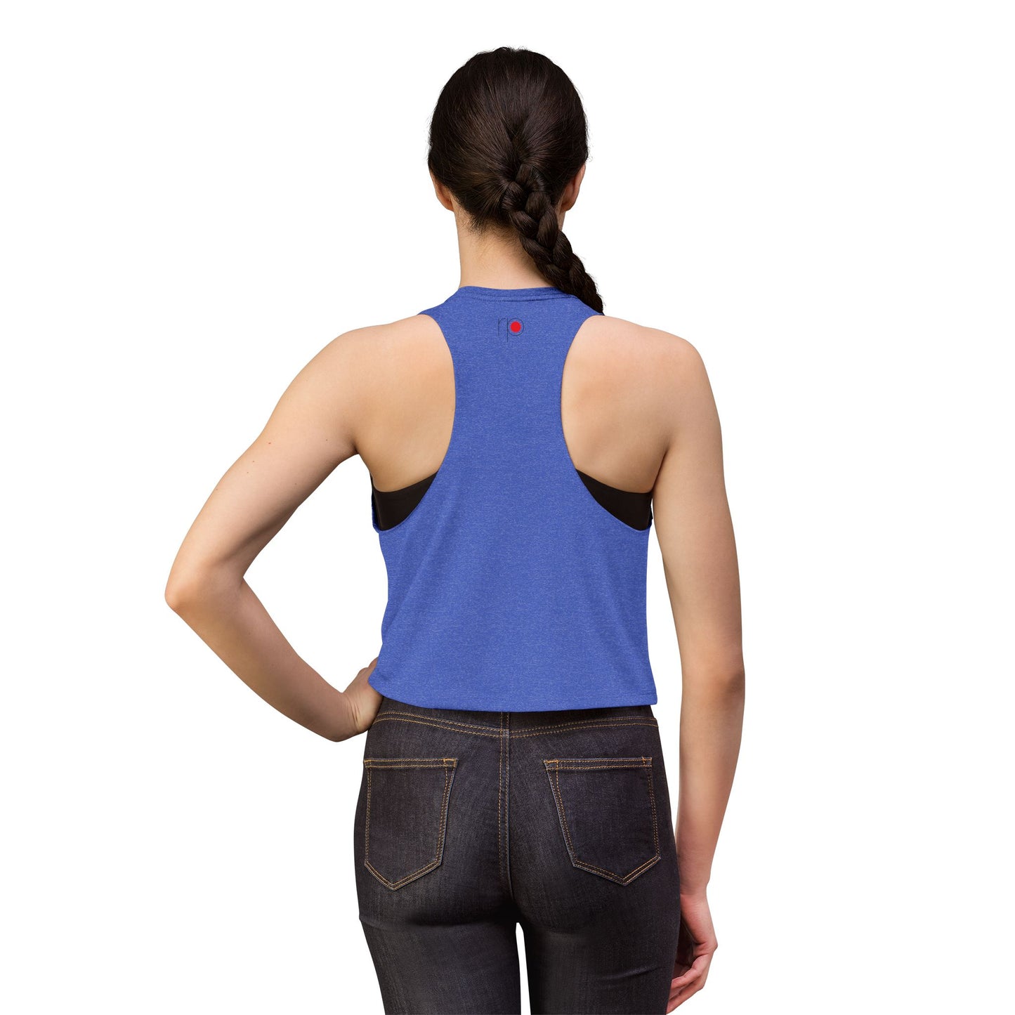 Happy Good Day Crop Top — Pink Balloon Text Graphic